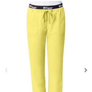 Greys anatomy yellow active scrub pants